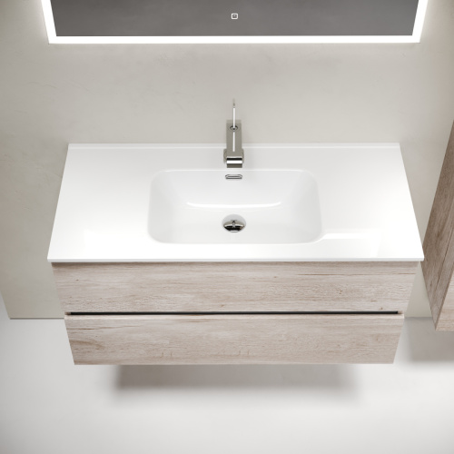 Тумба под раковину Sancos Urban UR100EG 100х50 подвесная цвет коричневый - фото 5